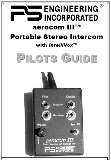 Aerocom III Pilot Manual